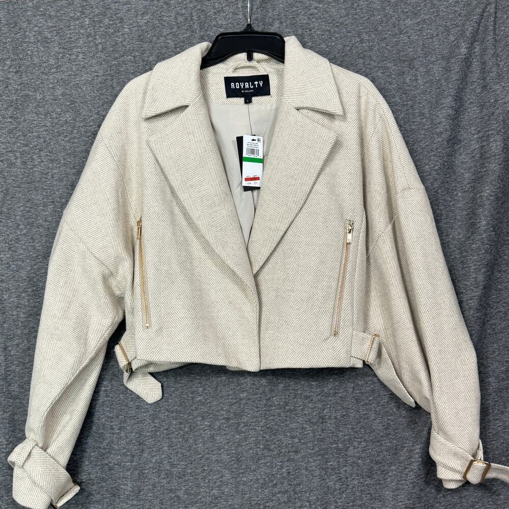 Royalty For Me Cropped Cream Women's Jacket